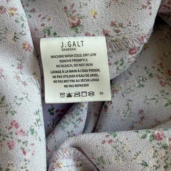 John Galt Floral Midi Skirt W/ Side Slit in Lavender. - Picture 8 of 10